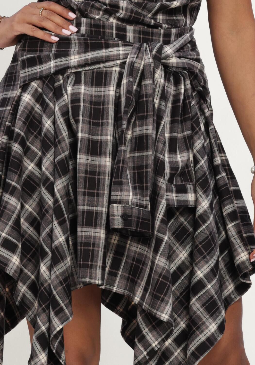 Schwarze CO'COUTURE R&ouml;cke DAGNYCC CHECK TIE SKIRT - large