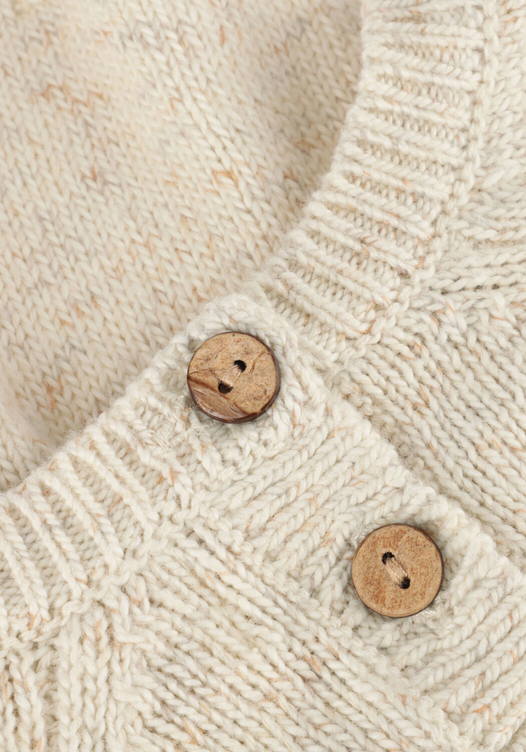 Creme QUINCY MAE Sweatshirt KNIT SWEATER - large