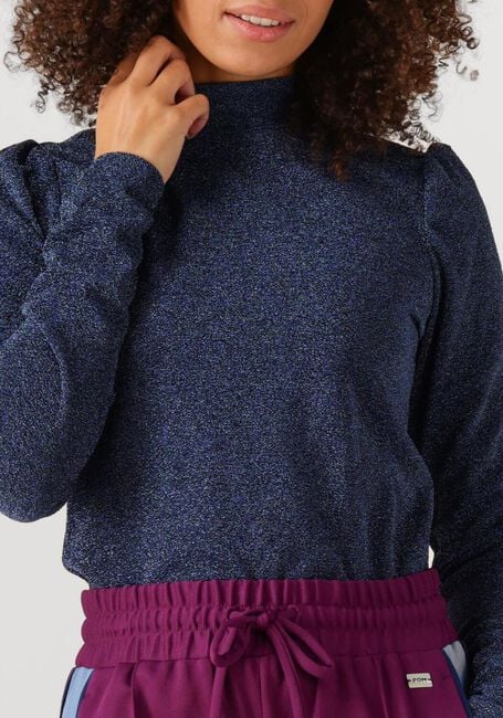 Blaue POM AMSTERDAM Pullover TURTLENECK - GLITTER DAWN BLUE - large