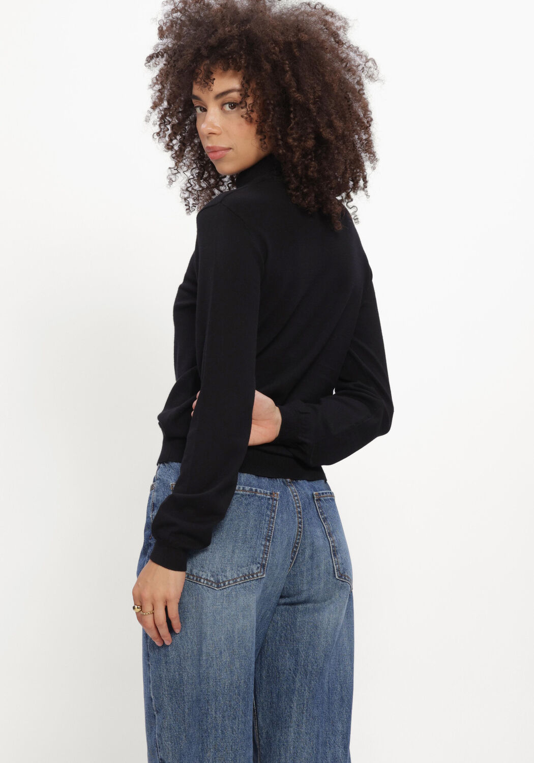 Schwarze SILVIAN HEACH Pullover SWEATER TURTLENECK RECIK - large