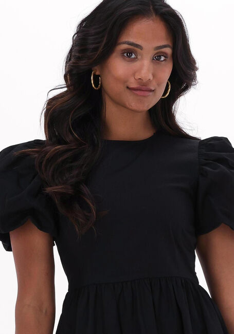 Schwarze NA-KD Midikleid PUFF SLEEVE MIDI DRESS - large