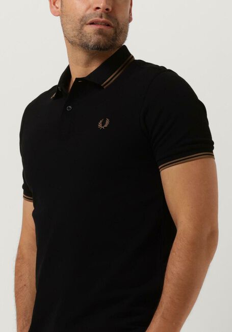 Schwarze FRED PERRY Polo-Shirt TWIN TIPPED FRED PERRY SHIRT - large