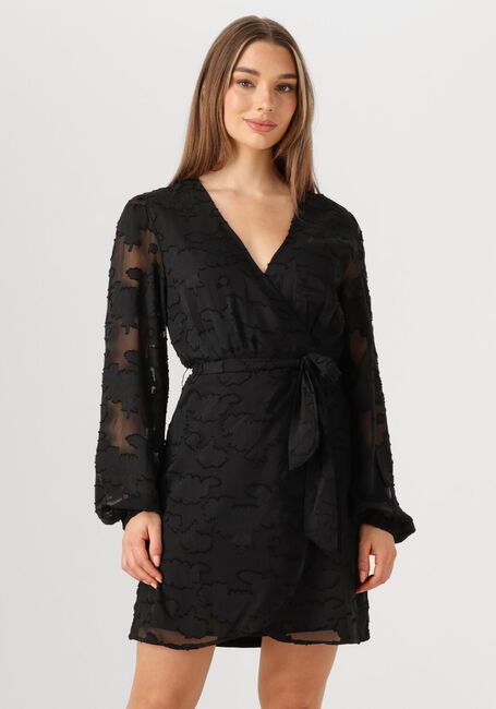 Schwarze AAIKO Minikleid ELOISE CHIFFON FLOWER PES 509 - large