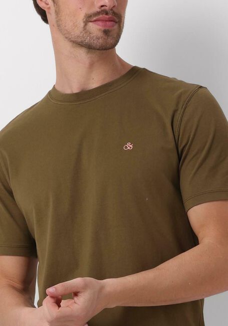 Grüne SCOTCH & SODA T-shirt GARMENT DYE LOGO CREW T-SHIRT - large