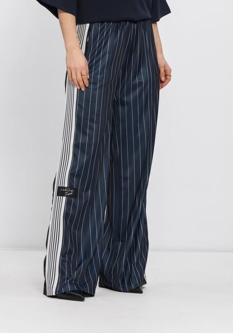 Dunkelblau HAUTE L'AMITI&Eacute; Hosen BAGGY PIN STRIPE TRACK TALL PANTS - large