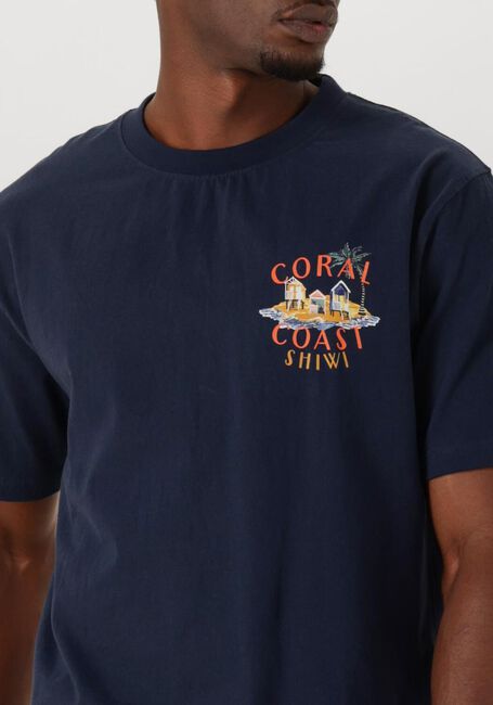 Dunkelblau SHIWI T-shirt MEN FINN RELAXED T-SHIRT CORAL COAST - large