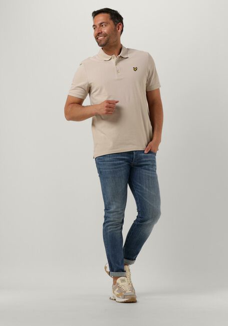 Beige LYLE & SCOTT Polo-Shirt CREST TIPPED POLO SHIRT - large