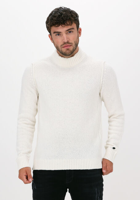 Nicht-gerade weiss CAST IRON Pullover MOCK NECK SLIM FIT WOOL SLUB - large