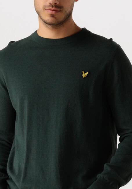 Grüne LYLE & SCOTT Pullover COTTON MERINO CREW NECK JUMPER - large