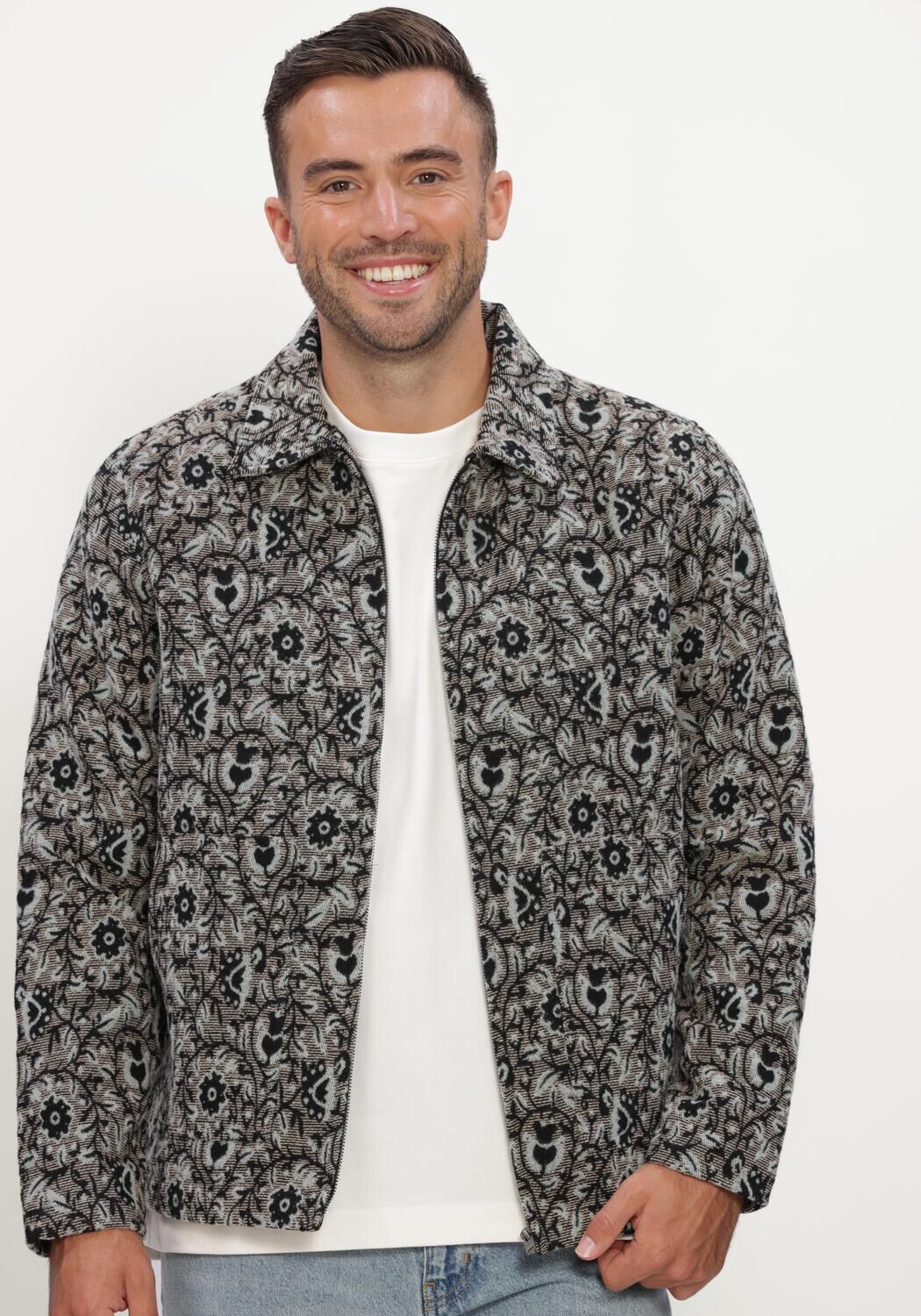 Dunkelgrau JC RAGS Overshirt OVERSHIRT BENJI JACQUARD - large