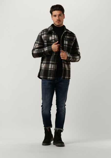 Schwarze PUREWHITE Overshirt CHECK WOOL LOOK SHIRT - large