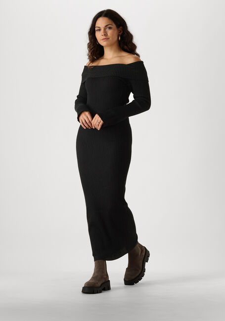 Schwarze ENVII Maxikleid ENTOPO O-S LS DRESS 5253 - large