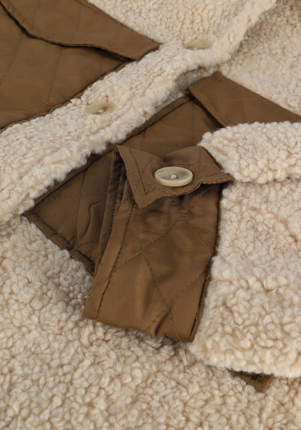 Beige OBJECT Teddy-Jacke LOGAN TEDDY SHACKET - large