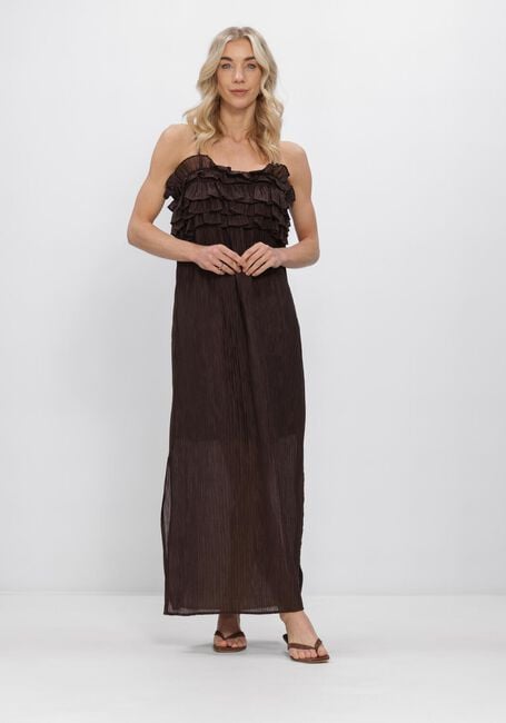 Braune OBJECT Maxikleid OBJLYNE S/L RE LONG DRESS - large