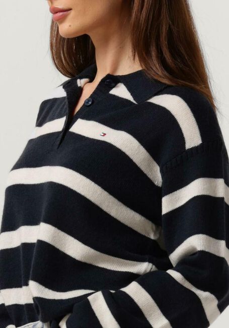 Dunkelblau TOMMY HILFIGER Polo-Shirt SOFT WOOL POLO-NK SWEATER - large