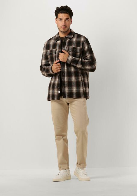 Braune ANERKJENDT Overshirt AKLION HEAVY CHECK OVERSHIRT - large