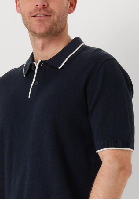Dunkelblau SELECTED HOMME Polo-Shirt SLHFAVE SPORT ZIP SS POLO NOOS - large
