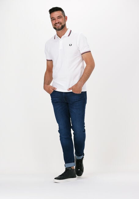 Weiße FRED PERRY Polo-Shirt TWIN TIPPED FRED PERRY SHIRT - large