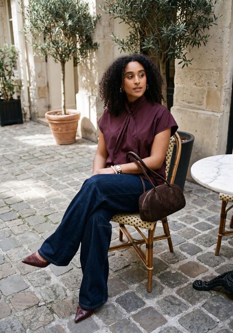 Bordeaux SUMMUM Blusen TOP TAFT LIGHT - large