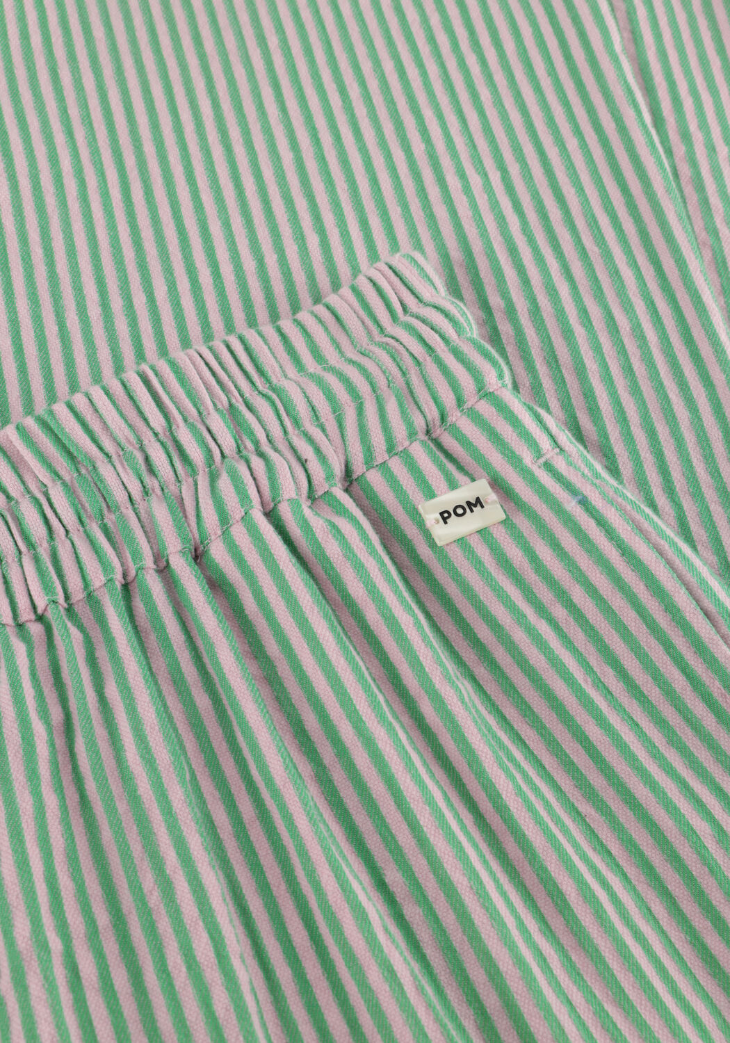 Mehrfarbige/Bunte POM AMSTERDAM Weite Hose PANTS SEERSUCKER GREEN PINK - large