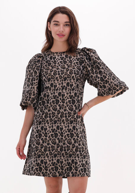 Braune CO'COUTURE Minikleid YOYO ANIMAL DRESS - large