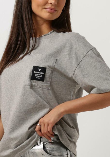Hellgrau ALIX THE LABEL T-shirt LADIES KNITTED LABEL T-SHIRT - large