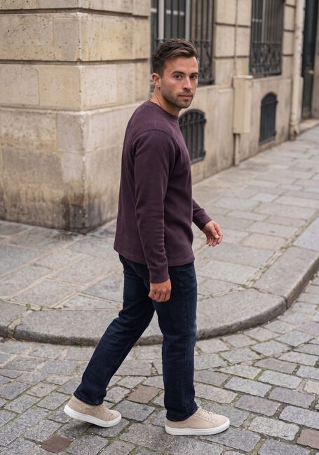 Bordeaux BUTCHER OF BLUE Pullover FLUX HEAVY WAFFLE SWEAT - large