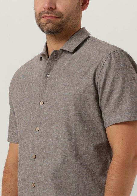 Braune ANERKJENDT Casual-Oberhemd AKLEON S/S COT/LINEN SHIRT - large