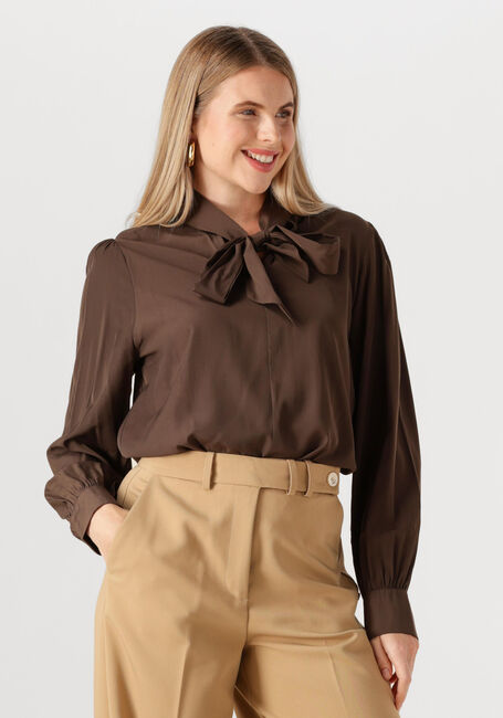 Braune MSCH COPENHAGEN Blusen MSCHJULIANA TIE TOP - large