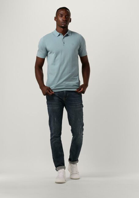 Blaue DSTREZZED Polo-Shirt POLO S/S COTTON KNIT - large
