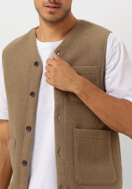 Braune ANERKJENDT Strickjacke AKRASMUS BOILED WOOL - large