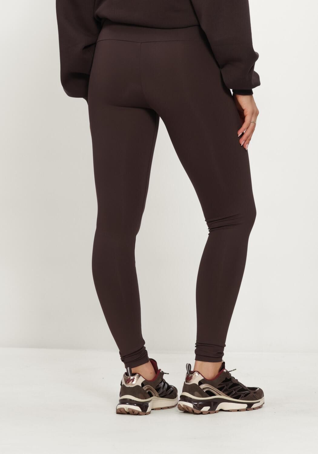 Braune DEBLON SPORTS Hosen CLASSIC LEGGINGS HIGH WAISTBAND - large