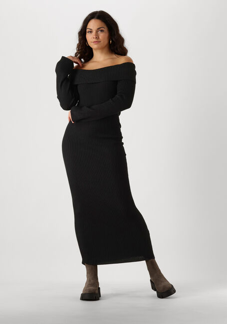 Schwarze ENVII Maxikleid ENTOPO O-S LS DRESS 5253 - large