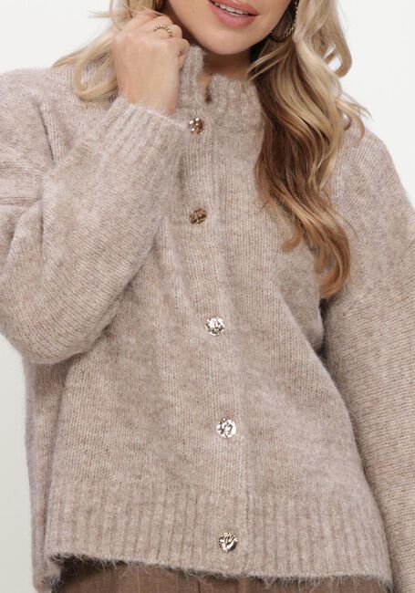 Beige NEO NOIR Strickjacke TAURA FLUFFY KNIT CARDIGAN - large