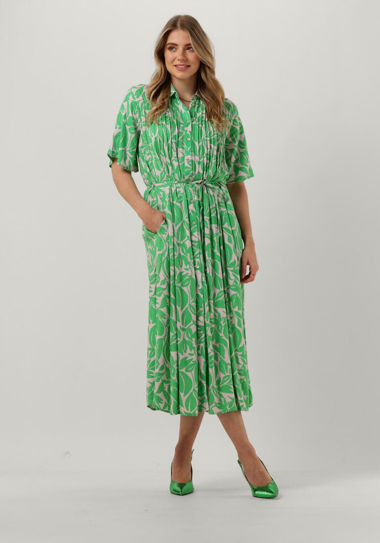 grüne y.a.s. midikleid yaslefira 2/4 long shirt dress s.