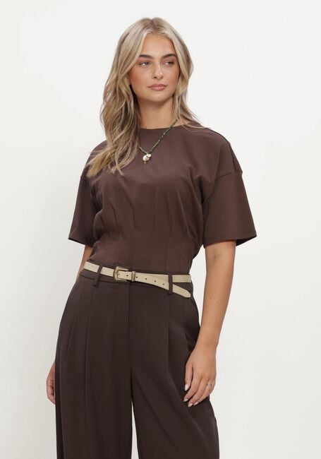 Braune MSCH COPENHAGEN Top MSCHKADANCE TEE - large