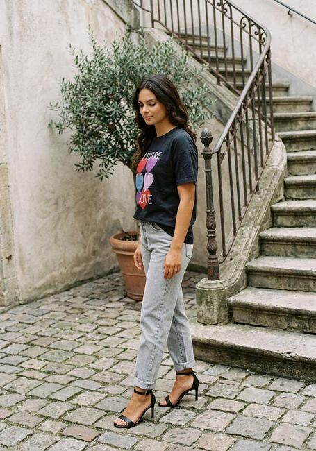 Graue CATWALK JUNKIE T-shirt RELAXED TEE - large