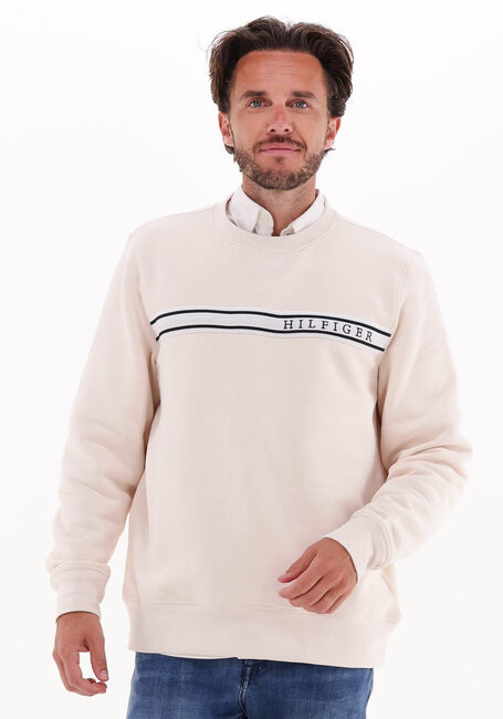 Creme TOMMY HILFIGER Sweatshirt TAPED HILFIGER CREWNECK - large