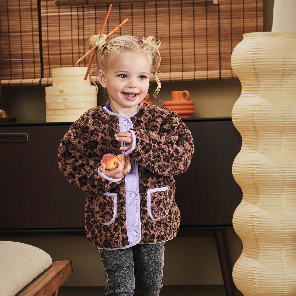 Braune Z8 Teddy-Jacke LIENE - large