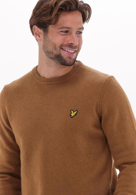 Braune LYLE & SCOTT Pullover CREW NECK LAMBSWOOL BLEND JUMPER - large