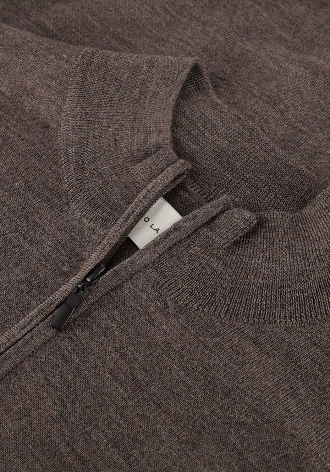 Braune STEFANO LAURAN Pullover HALF ZIP ANDERS - large