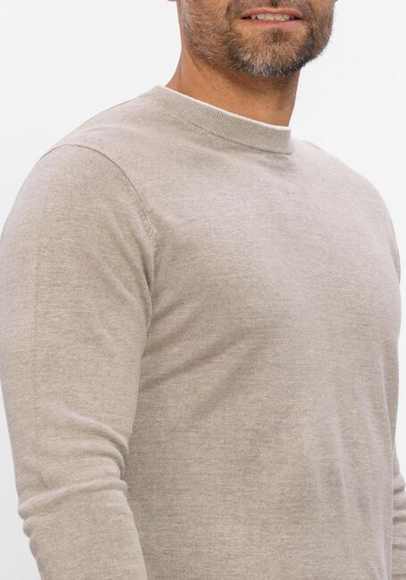 Beige GENTILUOMO Pullover ROUND NECK LS - large