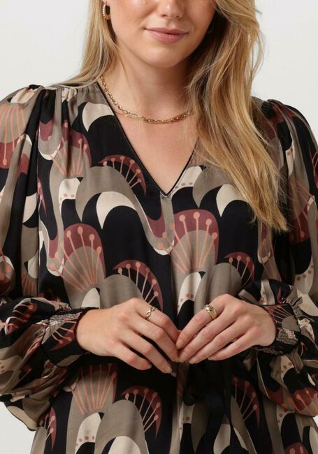 Mehrfarbige/Bunte SUMMUM Midikleid DRESS ABSTRACT PEACOCK - large