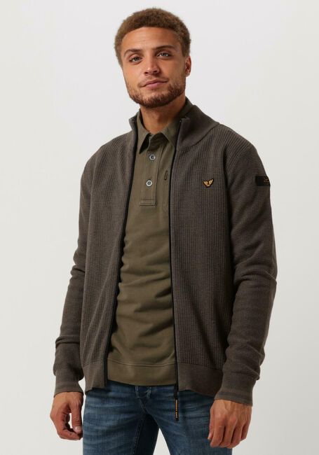 Grüne PME LEGEND Strickjacke ZIP JACKET COTTON KNIT - large