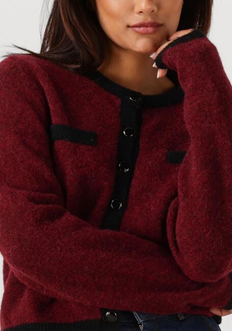 Rote GESTUZ Strickjacke GZALPHA LS CONTRAST CARDIGAN - large