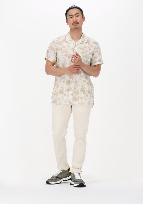 Orangene DSTREZZED Casual-Oberhemd RESORT SHIRT S/S AQUA PALM LINEN - large