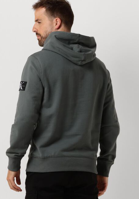 Graue CALVIN KLEIN Sweatshirt BADGE HOODIE - large
