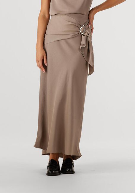 Taupe NEO NOIR Midirock KIT DULL SATEEN SKIRT - large
