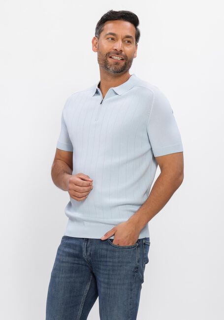 Hellblau GENTI Polo-Shirt POLO ZIP SS 1260 - large