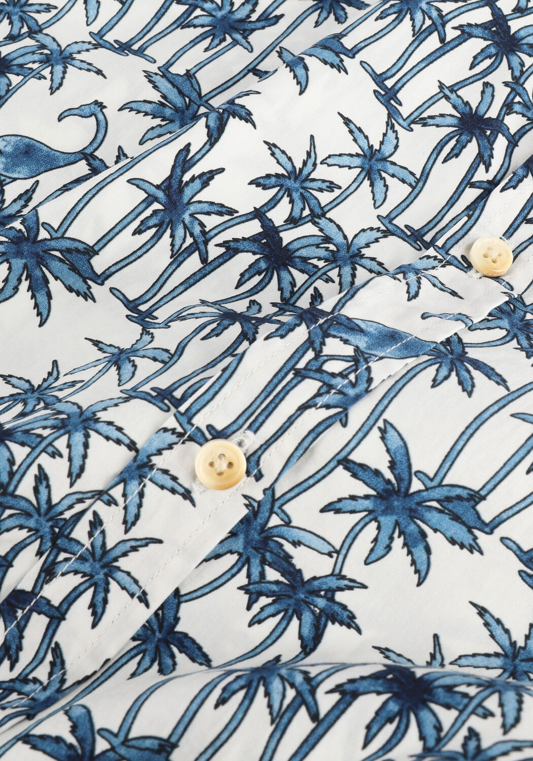 Blaue SCOTCH & SODA Casual-Oberhemd SLIM FIT PRINTED POPLIN SHIRT - large